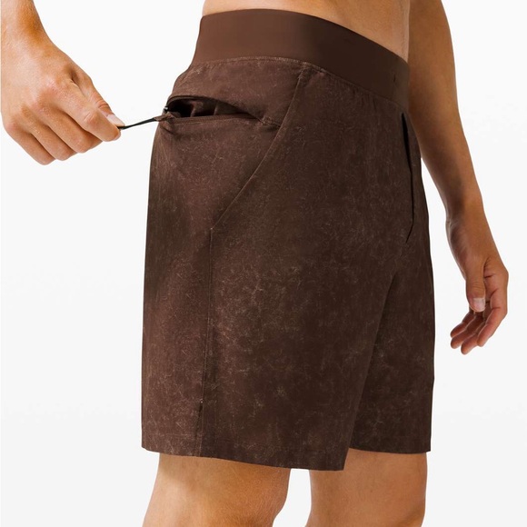 Lululemon T.H.E. Short 7” Linerless - Gravel Dust Brown Earth Multi Size Medium - Picture 4 of 12